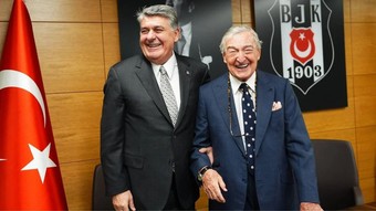Koç Holding Onursal Başkanı Rahmi Koç'tan Beşiktaş Başkanı Serdal Adalı'ya ziyaret