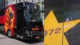 Galatasaray takım otobüsüne taşlı saldırı!
