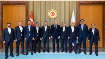 TBMM Başkanı Kurtulmuş, Memur-Sen Başkanı Ali Yalçın ve heyetini kabul etti