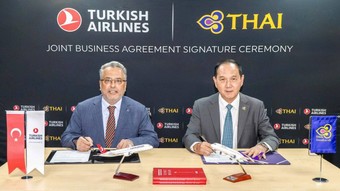 THY ile Tayland'ın hava yolu şirketi Thai Airways arasında işbirliği