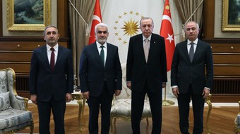 Cumhurbaşkanı Erdoğan, HÜDA PAR lideri Yapıcıoğlu ile görüştü