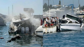 Bodrum'da teknede patlama meydana geldi! Yaralılar var