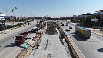 Konya’nın yeni tramvay hattında çalışmalar sürüyor