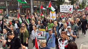 İsveç'te İsrail'in Gazze'ye saldırıları protesto edildi