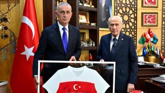 Bahçeli, TFF Başkanı Hacıosmanoğlu ile görüştü