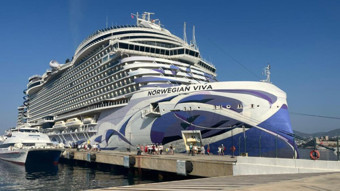 Dev gemi 'Norwegian Viva' Bodrum’a ilk kez demirledi! Gemide 1452 personel bulunuyor