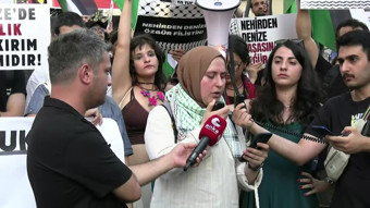İstanbul'da Filistin eyleminde 1 kişi gözaltına alındı