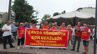 ÇAYKUR'un çay alım politikası Rize’de protesto edildi! Polis yürüyüşe izin vermedi