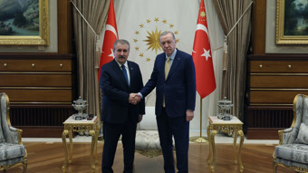 Cumhurbaşkanı Erdoğan, BBP Genel Başkanı Mustafa Destici'yi kabul etti
