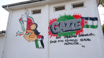 Onikişubat Belediyesi, Filistin temalı grafitilerle trafoları vicdan anıtına dönüştürdü