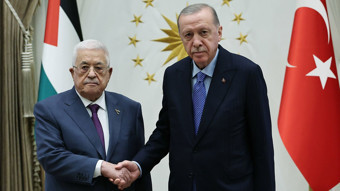 Cumhurbaşkanı Erdoğan, Filistin Devlet Başkanı Mahmud Abbas ile görüştü