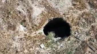 Balıkesir depremi sonrası Eskişehir'de oluşan obruk görüntülendi