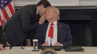 Rubio, Trump'ın kulağına fısıldadı! İşte toplantıyı erken sonlandıran not...