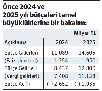 2025 bütçesiyle öngörülen vergiler toplanabilecek mi?... - Resim : 1