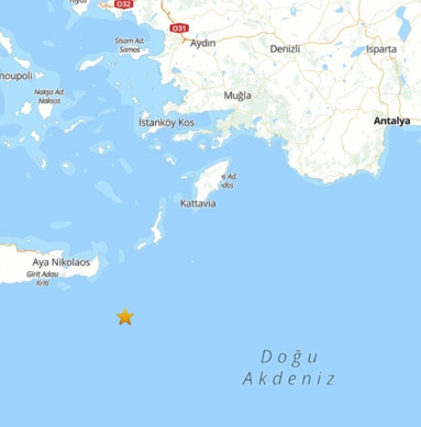 Muğla’nın Datça ilçesi açıklarında 4.1 büyüklüğünde deprem - Resim : 1