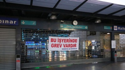 İzmir'de metro ve tramvayda grev başladı