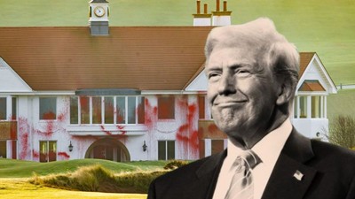 Trump'a ait golf kulübünde Filistin protestosu: Gazze satılık değildir