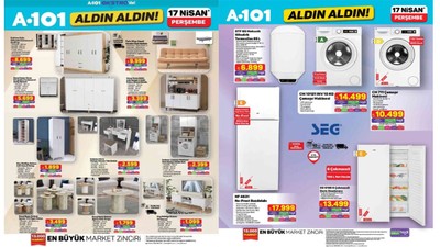 A101'e bugün gardırop ve yataklı koltuk geliyor! (A101 17 NİSAN PERŞEMBE AKTÜEL ÜRÜNLER KATALOĞU)