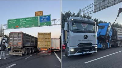 Facianın eşiğinden dönüldü! Kocaeli'ndeki zincirleme trafik kazasının görüntüleri ortaya çıktı