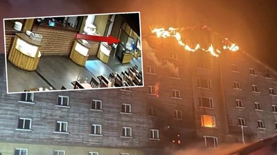 Kartalkaya'daki facia böyle geldi:! İşte yangının çıkış anı...