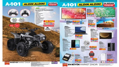 A101'e bugün benzinli ATV ve Notebook geliyor! (A101 24 NİSAN 2025 PERŞEMBE AKTÜEL ÜRÜNLER KATALOĞU)