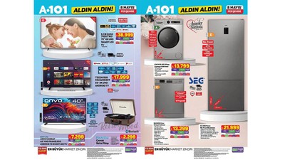 A101'e bugün Android ve Led TV geliyor! (A101 8 MAYIS 2025 PERŞEMBE AKTÜEL ÜRÜNLER KATALOĞU)