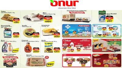 Onur'da zeytinyağında 100, deterjanda 180 TL indirim fırsatı! (ONUR AKTÜEL ÜRÜNLER KATALOĞU)