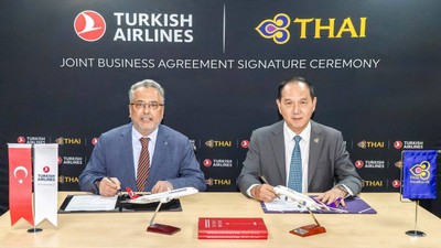 THY ile Tayland'ın hava yolu şirketi Thai Airways arasında işbirliği