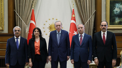 Cumhurbaşkanı Erdoğan ve DEM Parti heyetinin görüşmesi sona erdi