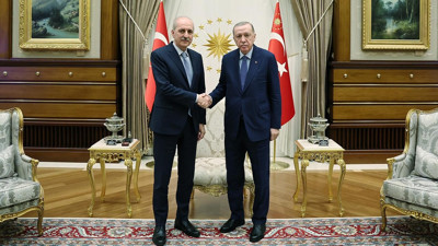 Cumhurbaşkanı Erdoğan TBMM Başkanı Kurtulmuş ile görüştü
