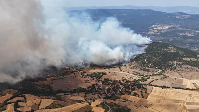 Karabük'te orman yangını yerleşim yerlerine doğru ilerliyor