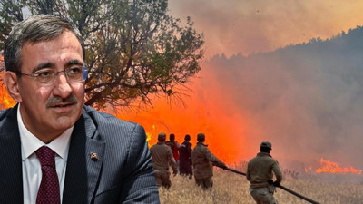 Cumhurbaşkanı Yardımcısı Yılmaz: Devlet ve millet dayanışması ile bu büyük yangın imtihanını vereceğiz