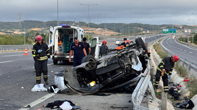 Kuzey Marmara Otoyolu'nda feci kaza: Anne öldü, eşi ve çocukları yaralı