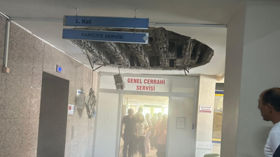 Beş sene önce çürük raporu verilmişti: Denizli Devlet Hastanesi'nin tavanı çöktü