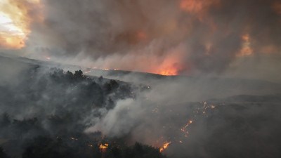 Çanakkale'de yangınla mücadele sürüyor! Tarihi alan kapatıldı