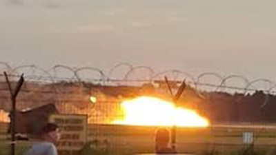 Polonya'da F-16 savaş uçağı düştü: İşte o anlar...