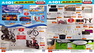 A101 market 18 Eylül 2025 tarihinden itibaren geçerli Aldın Aldın aktüel indirimlerinde neler var?