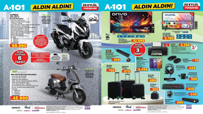 A101 market 25 Eylül 2025 tarihinden itibaren geçerli Aldın Aldın aktüel indirimlerinde neler var?