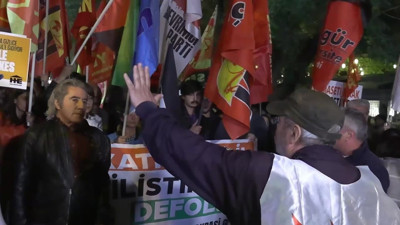 Ankara'da Filistin eylemi: Çok sayıda kişi gözaltına alındı