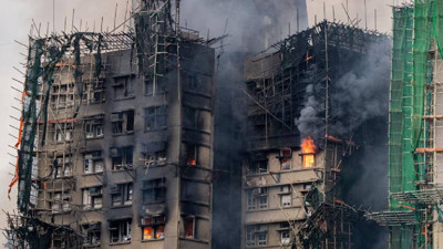 Hong Kong'daki yangın felaketinde can kaybı 156'ya yükseldi: 30 kişi hala kayıp