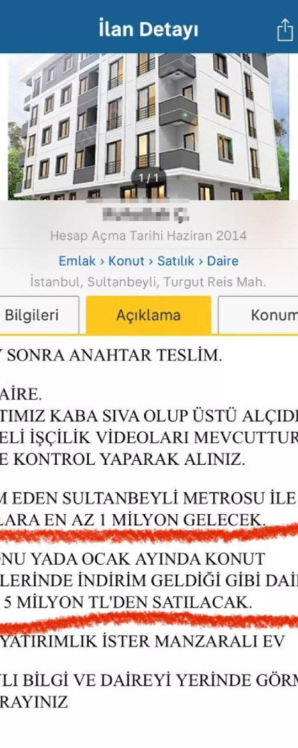 Bakanlık harekete geçti! "1 milyon zam gelecek" denilen konut ilanına inceleme - Resim : 1