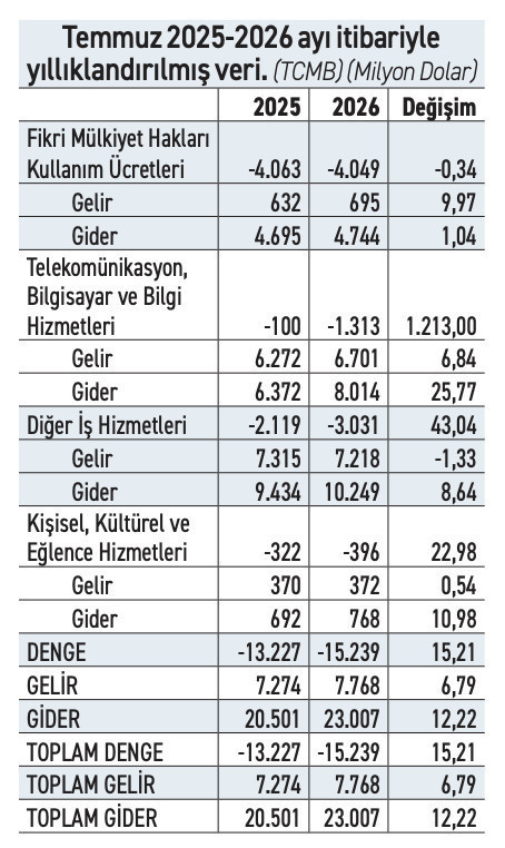 Sayısal ve entelektüel teknolojik alandaki "hizmetlerde" Türkiye'nin açığı büyüyor - Resim : 1