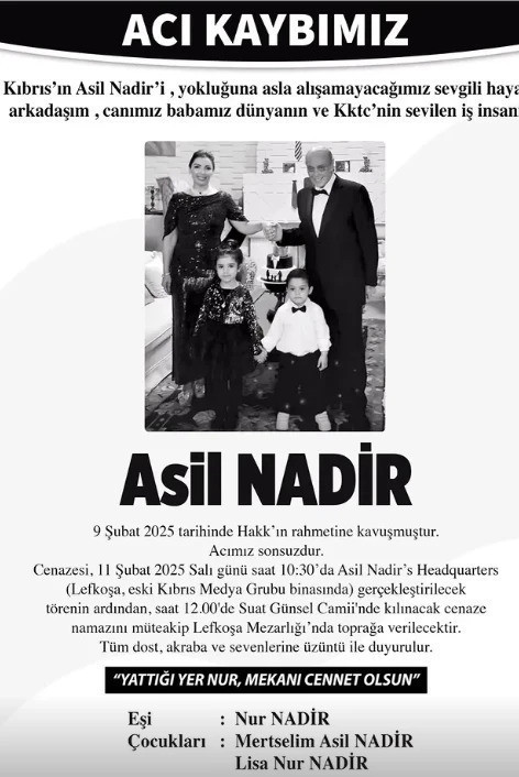 İş insanı Asil Nadir'in cenaze programı belli oldu - Resim : 1