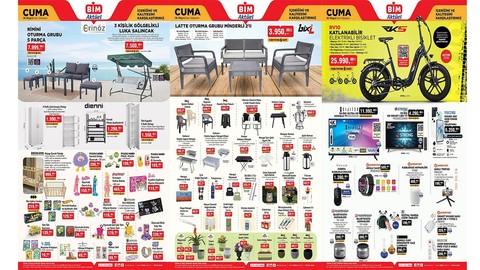 BİM'e Oturma Grubu ve Elektrikli Bisiklet geliyor! (BİM 16 MAYIS CUMA 2025 AKTÜEL ÜRÜNLER KATALOĞU)