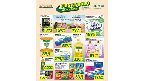 Tarım Kredi KOOP Çiftçi Marketi 16-18 Mayıs 2025 indirim kataloğu yayımlandı!