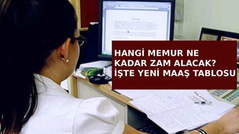 Zam oranları ortaya çıktı! Hangi memur ne kadar zam alacak? İşte yeni maaş tablosu