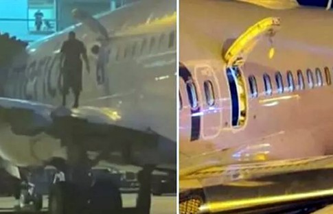 ABD'de iniş yapan uçağın kanadına çıkan yolcuya gözaltı