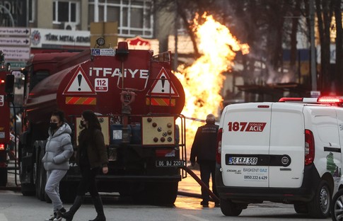Ankara'da doğalgaz hattında patlama