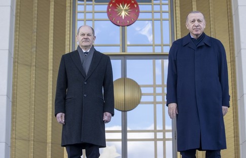Erdoğan, Almanya Başbakanı Scholz ile görüştü