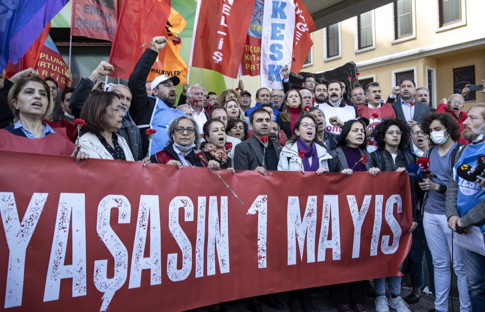 Taksim'de 1 Mayıs 1977'de hayatını kaybedenler anıldı